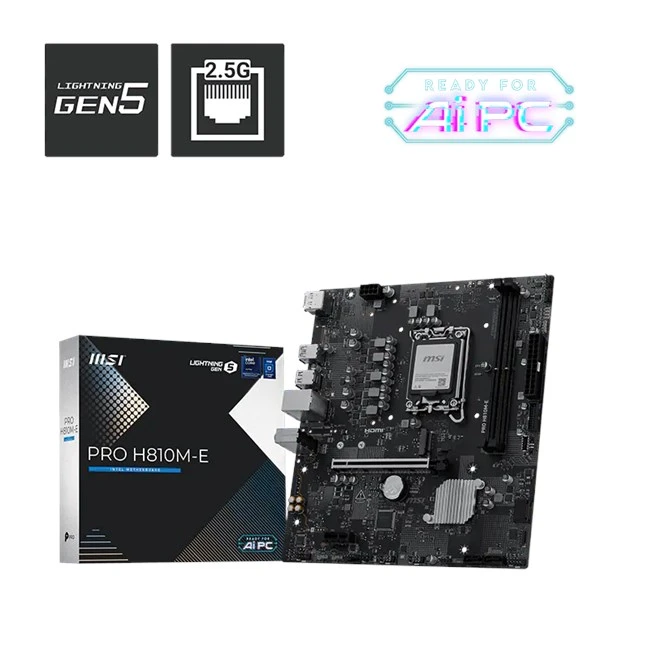 MSI PRO H810M-E DDR5 1851P Hdmi Dp